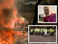 Polícia použila plynové bomby Polícia použila plynové bomby
