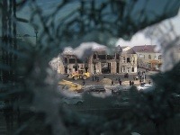 Mesto Groznyj po pouličných bojoch.
