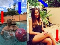 Michaela Ngová sa fotila pri bazéne, ktorý vyzerá presne ako Borisov. Rovnaký je aj múrik v pozadí. 