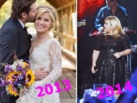 Kelly Clarkson v priebehu roka výrazne pribrala. Kelly Clarkson v priebehu roka výrazne pribrala.