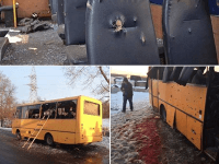 Na Ukrajine vybuchol autobus, zasiahol ho granát.