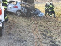 Vodič vo vozidle zhorel