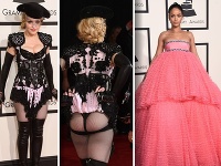 Madonna zaujala holým zadkom, Rihanna divným outfitom. 