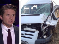 Ondřej Brzobohatý mal autonehodu. Takto dopadlo auto po zrážke s kamiónom.