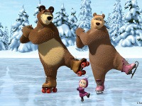 Máša a medveď na ľade
