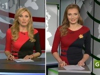 Moderátorky RTVS Jeanette Štefánková a Oľga Hamadejová mali na sebe rovnaký model v mierne odlišnej farebnej kombinácii. 