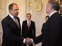 Andrej Kiska a Sergej Lavrov Andrej Kiska a Sergej Lavrov
