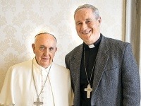 Pápež s Róbertom Bezákom