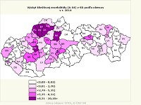 Výskyt kliešťovej encefalitídy na Slovensku v roku 2014
