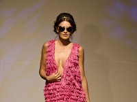 Modelky sa na móle predviedli v poriadne odvážnych modeloch. Takto sa prezentovala držiteľka titulu Česká Miss 2015 Nikol Švantnerová.