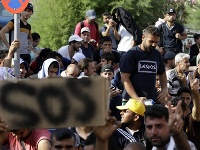 Imigranti protestujú na gréckom ostrove Lesbos