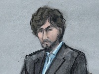Kresba Džochara počas vyhlásenia verdiktu