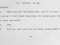 To je výňatok z roku 2005 z výpovede Billa Cosbyho, ktorý vydali 6.7 na Okresnom súde v USA vo Philadelphii. V týchto dokumentoch Cosby priznal, že získal Quaaludes, aby ho podal mladým ženám, s ktorými chcel mať sex. Priznal, že dal sedatíva aspoň jednej žene.
