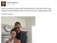 Jeff Goldblum sa stal otcom