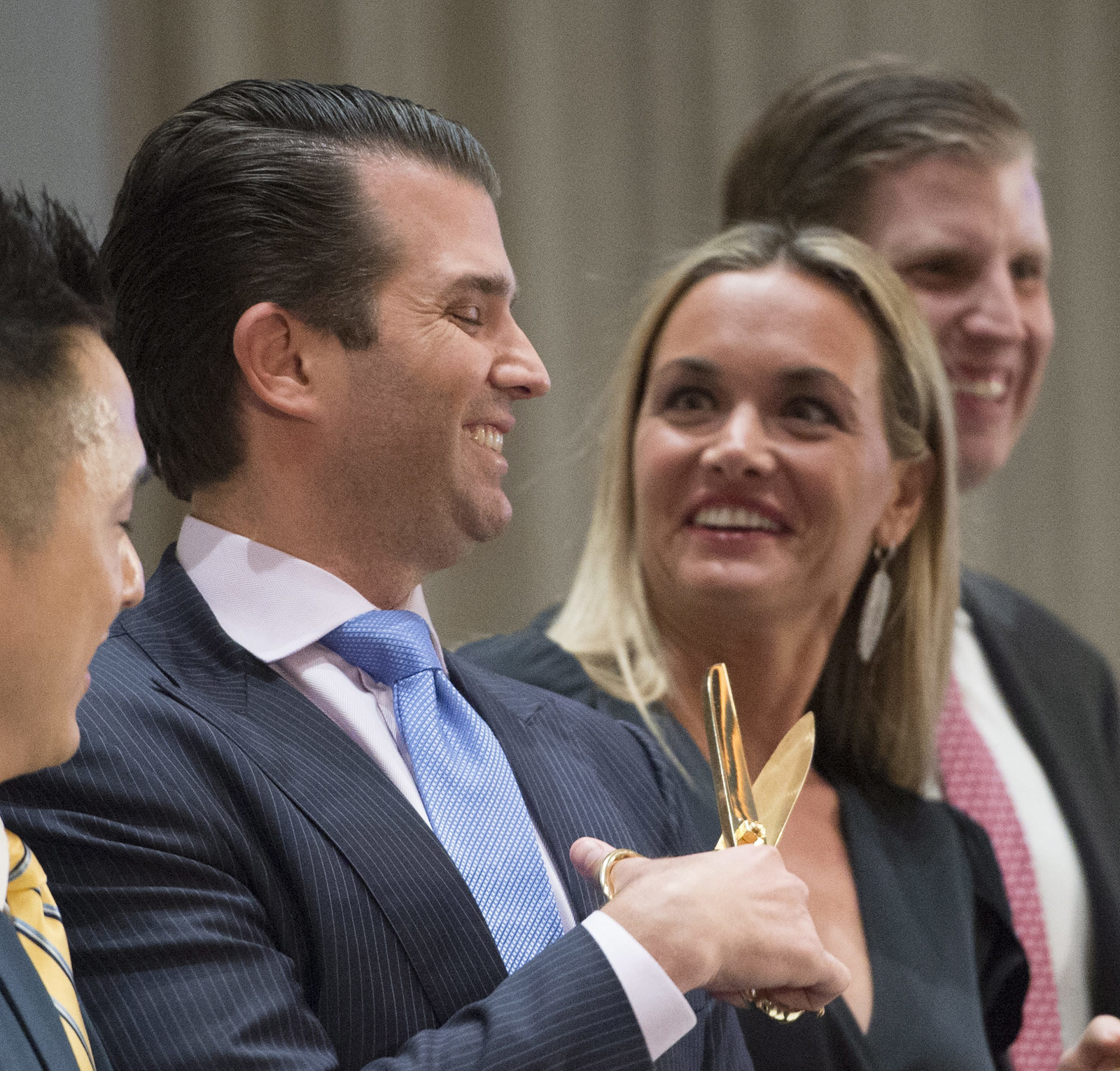 Donald Trump mladší a jeho manželka Vanessa Trumpová.