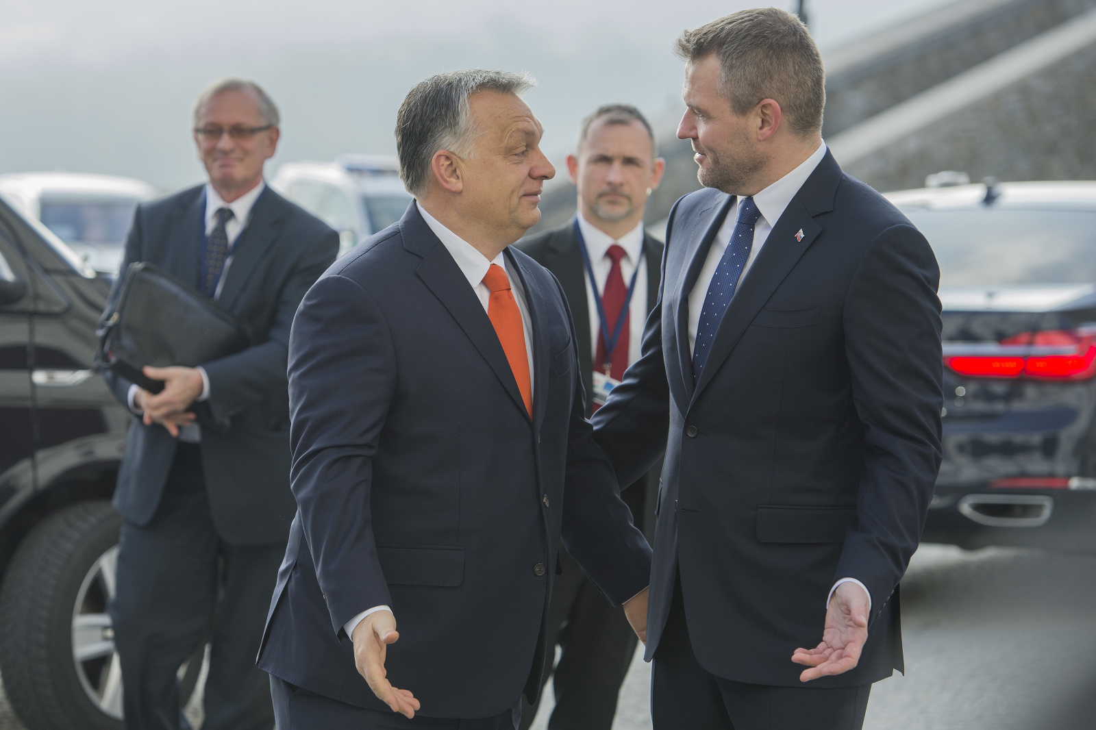 Maďarský premiér Viktor Orbán a premiér SR Peter Pellegrini. 