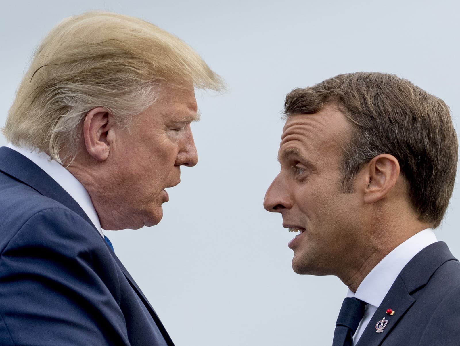 Donald Trump a Emmanuel Macron