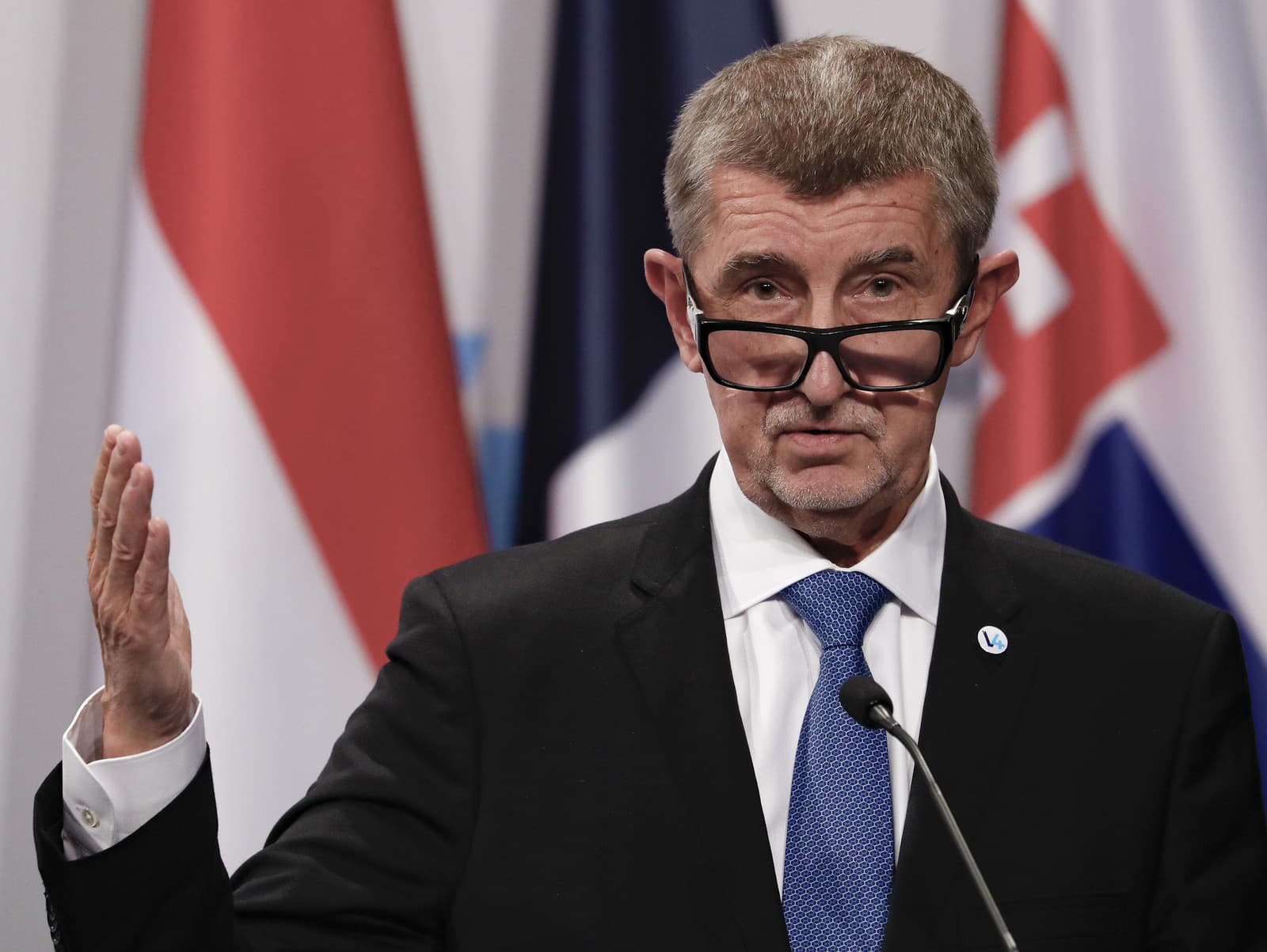 Český premiér Andrej Babiš počas rokovanie V4