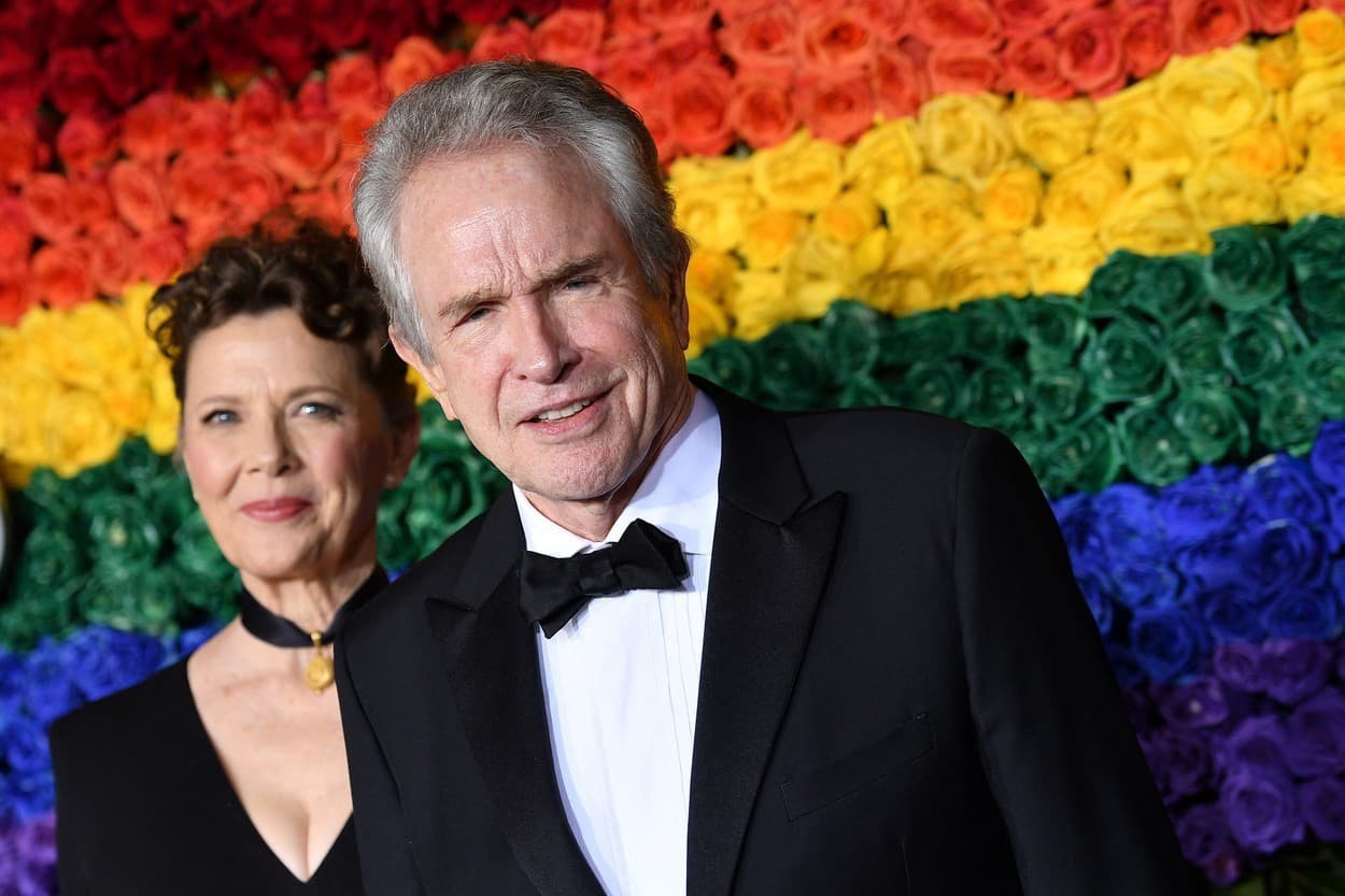 Warren Beatty so svojou manželkou