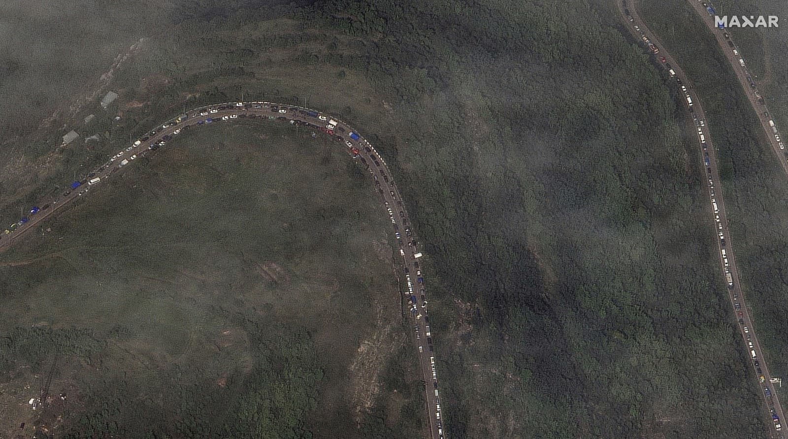 Satelitná snímka odchodov z