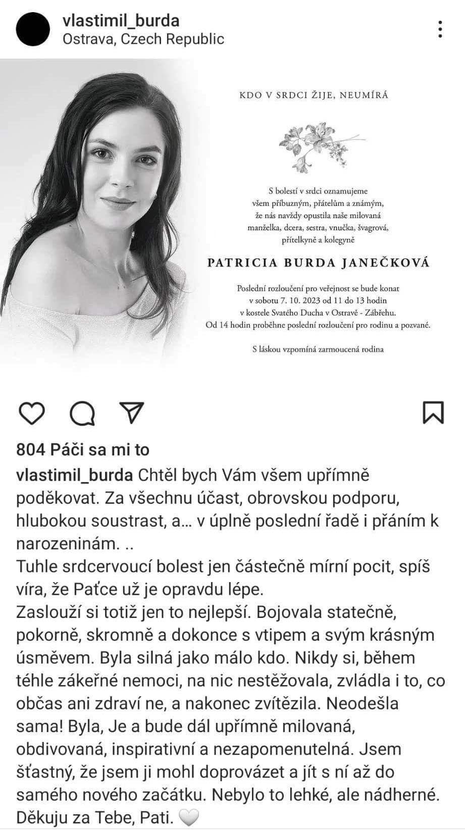 Smrť mladučkej Patrície Janečkovej
