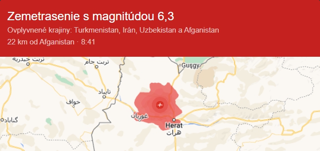 Hrôzostrašné zemetrasenie v Afganistane: