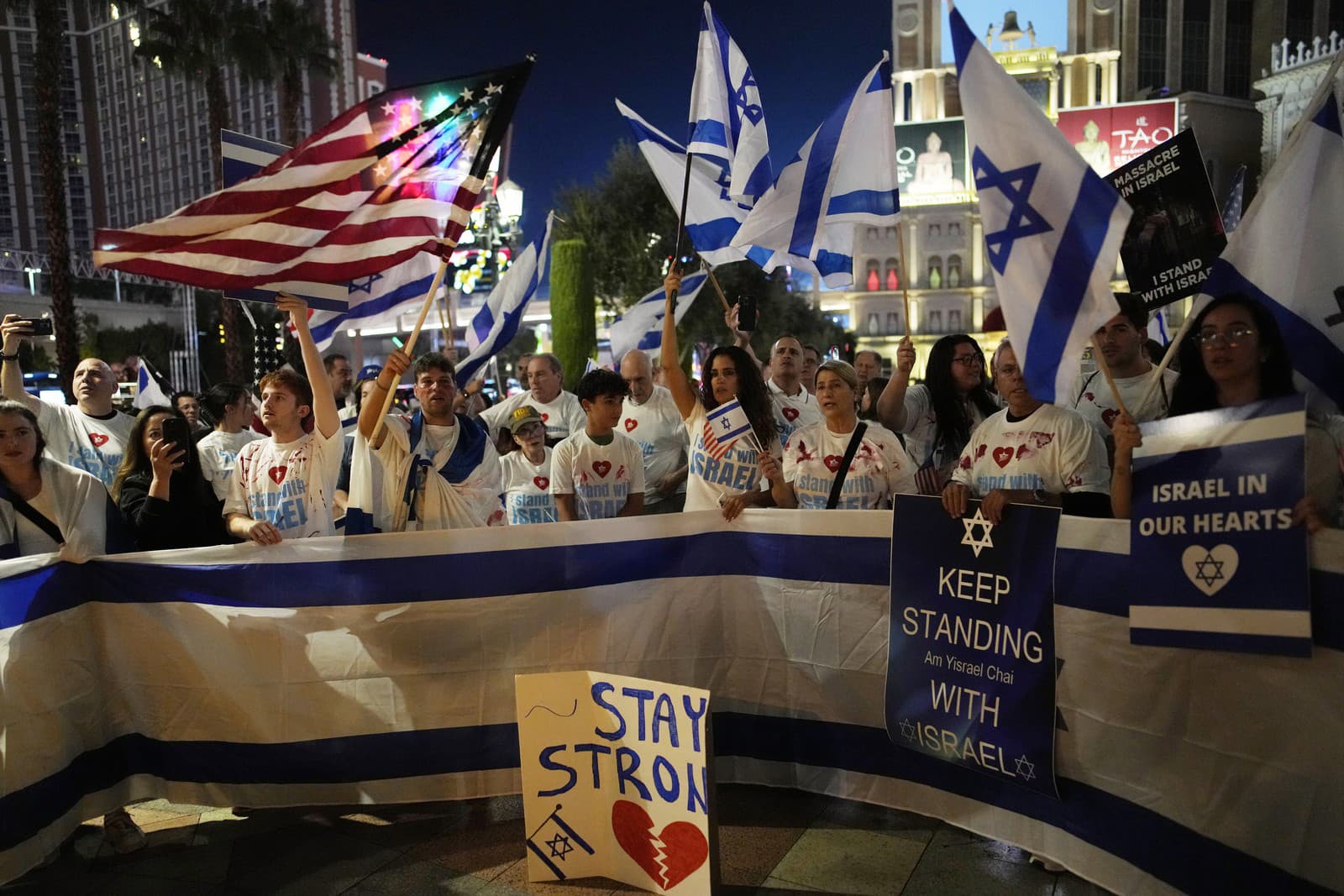 Protesty v USA na podporu Izraela