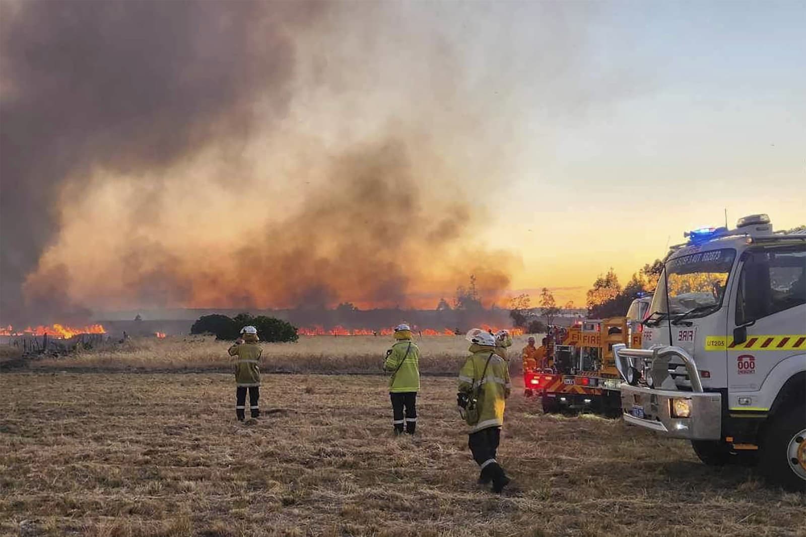 Lesné požiare na západnom pobreží Austrálie 