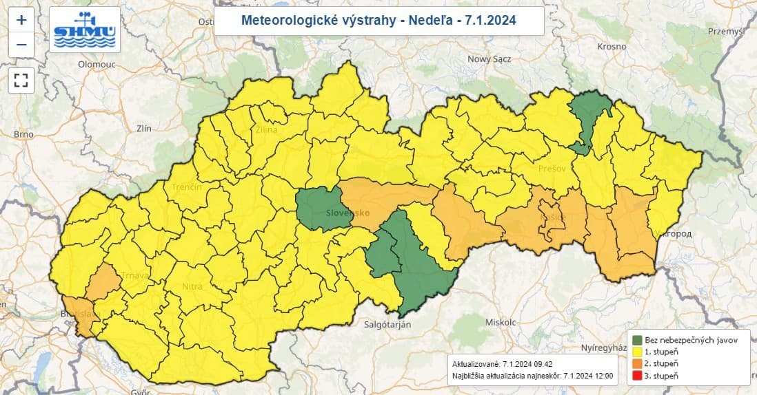 Meteorológovia varujú: Väčšinu Slovenska
