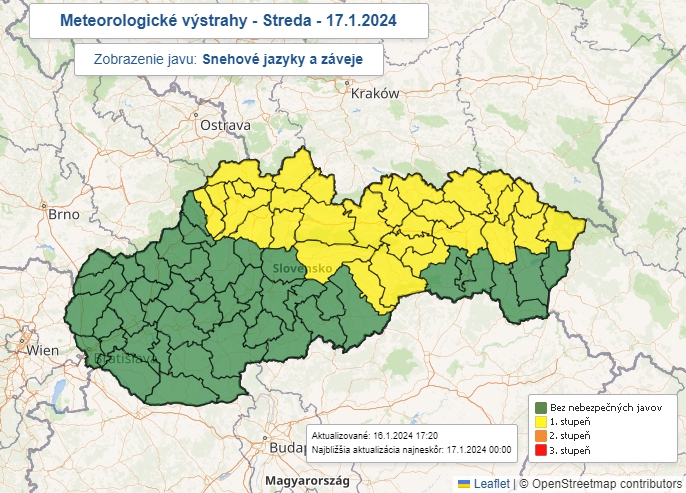 Pozor si dajte na snehové jazyky a záveje v týchto častiach Slovenska