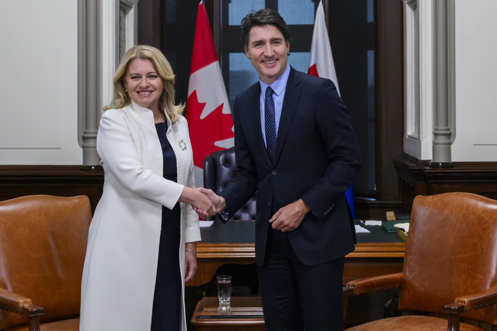 Prezidentka SR Zuzana Čaputová sa stretla v utorok s kanadským premiérom Justinom Trudeauom v Ottawe