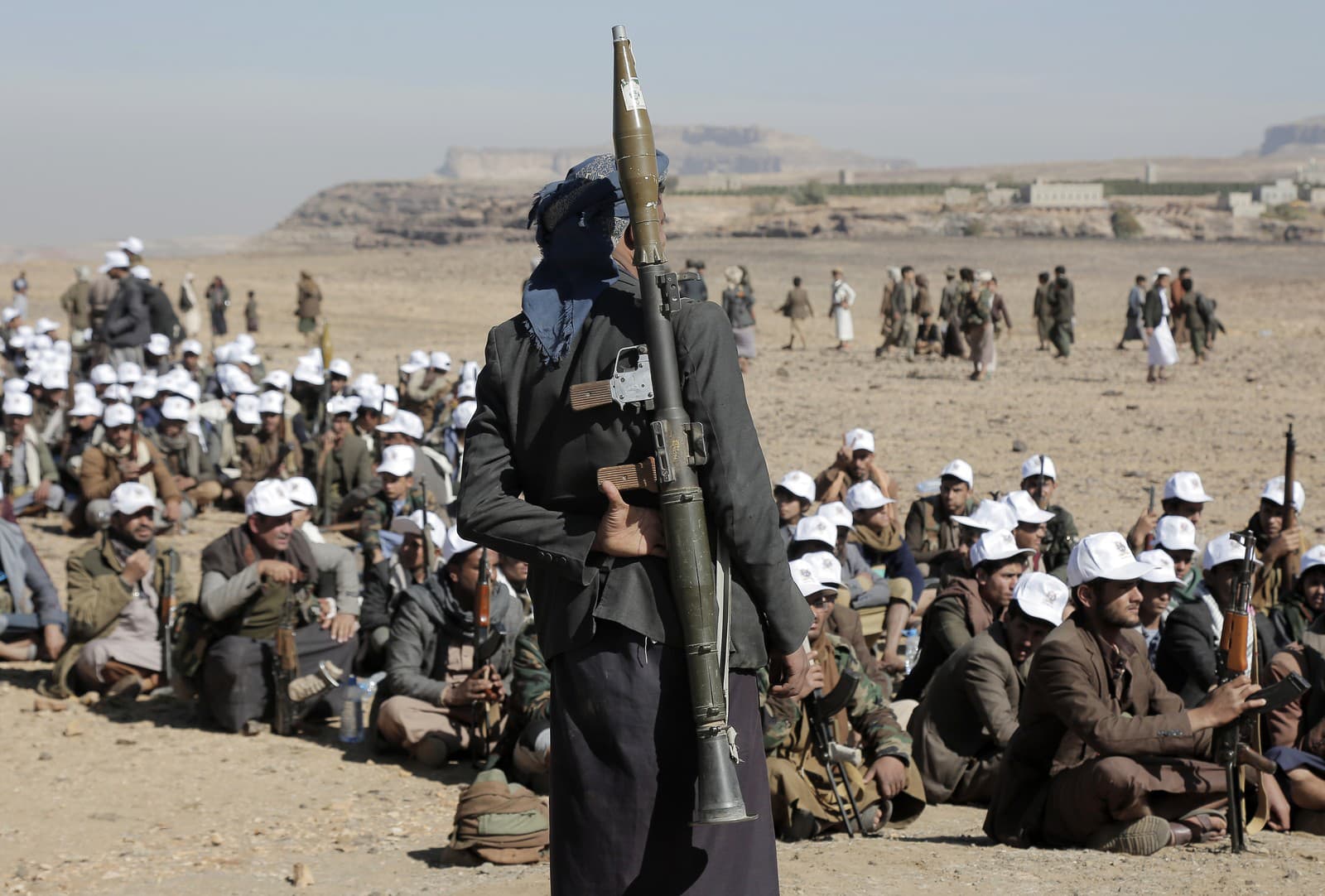 Húsíovia operujúci na území Jemenu. 