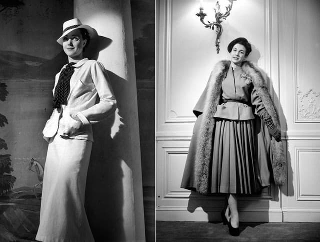 Naľavo je model od Coco Chanel, napravo model od Christiana Diora