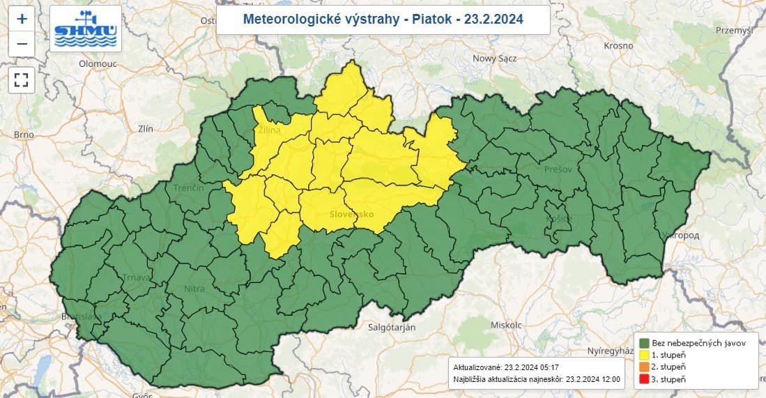 Slovensko zasiahlo nepriaznivé počasie: