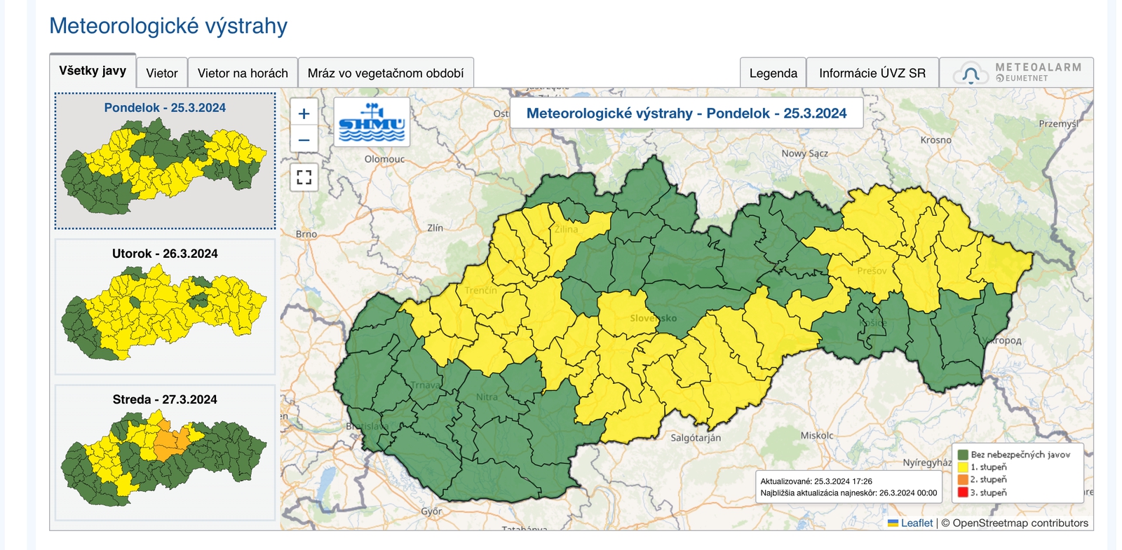 Na mnohých miestach Slovenska