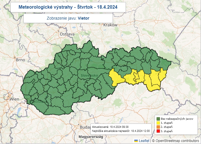 Vietor potrápi tieto okresy na východe Slovenska