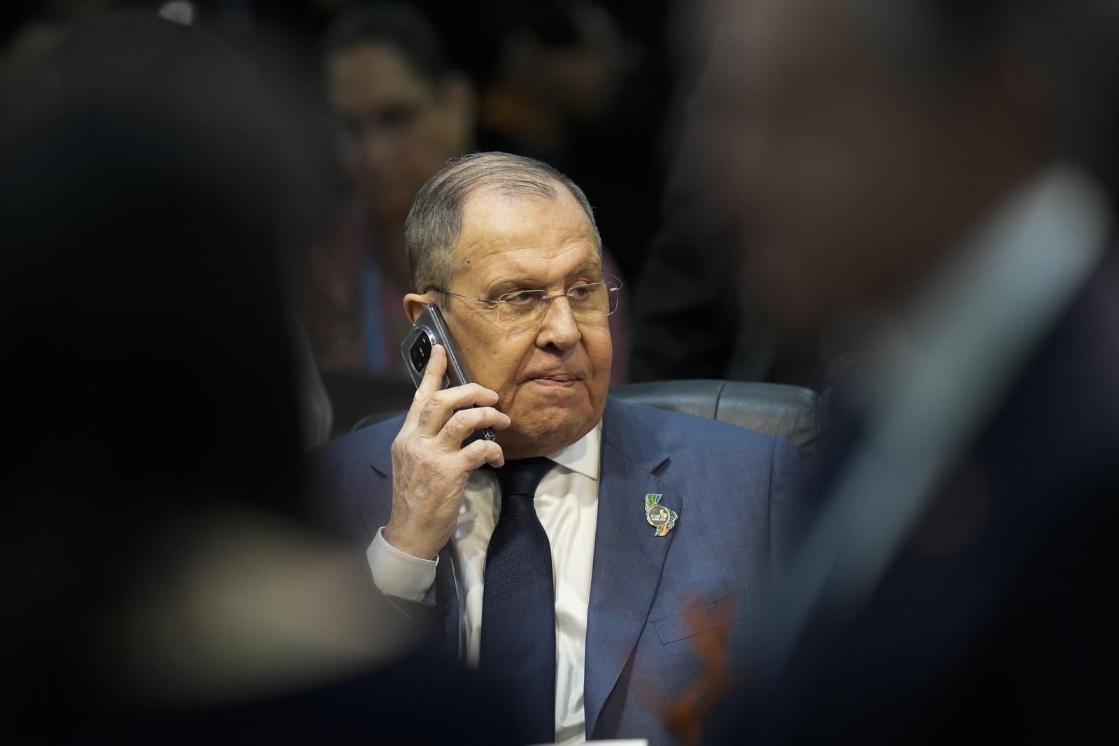 Minister zahraničných vecí Ruskej federácie Sergej Lavrov na summite G20 v brazílskom Rio de Janeiro.