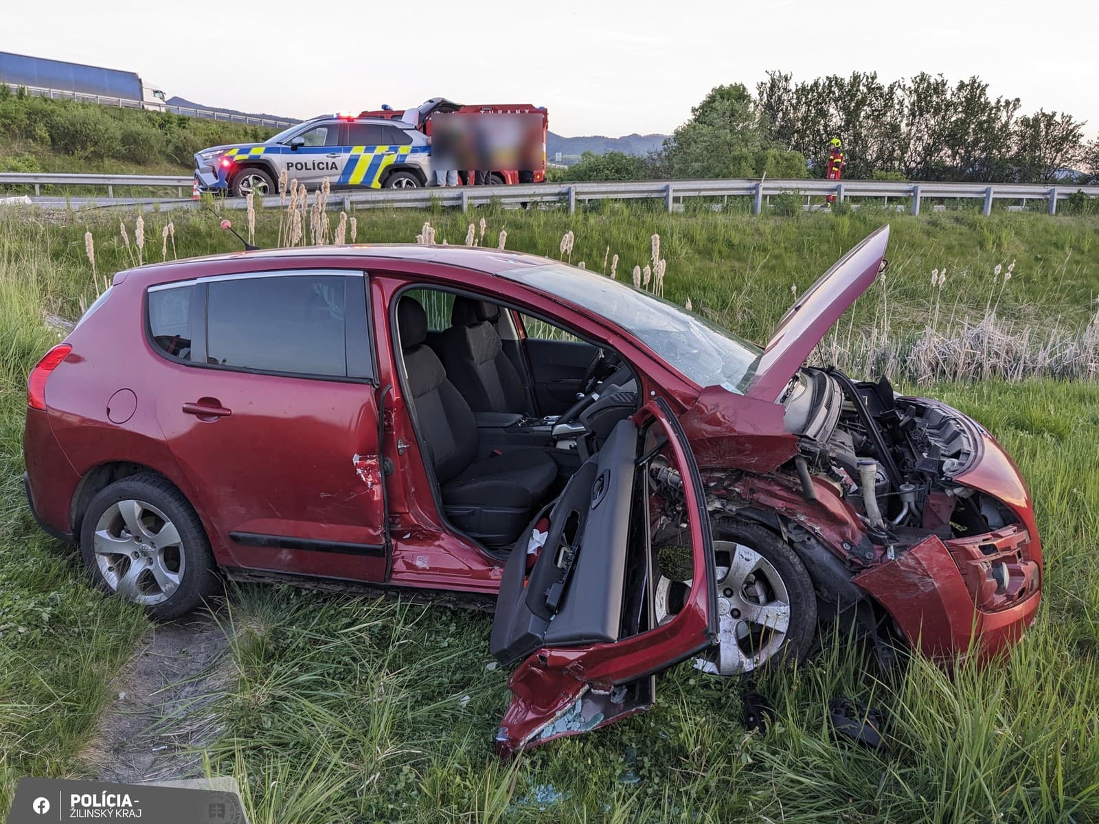 Policajné auto skončilo na