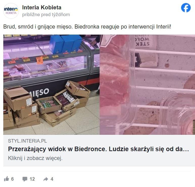 Kontrola v predajni Biedronka v poľskej Varšave 