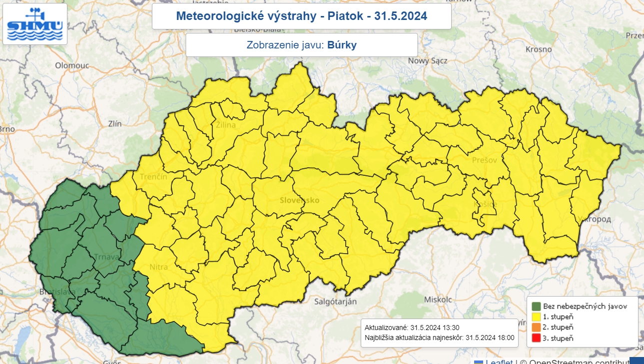 Slovenskom sa prehnali silné