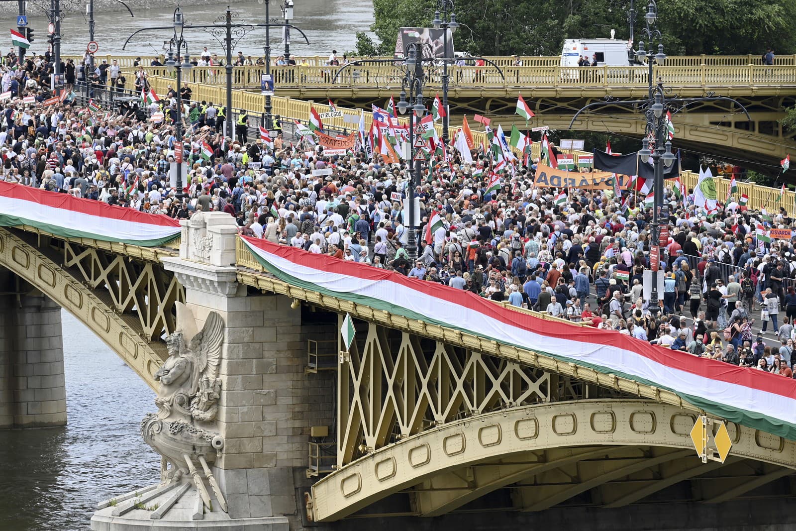 Provládna demonštrácia v Budapešti 