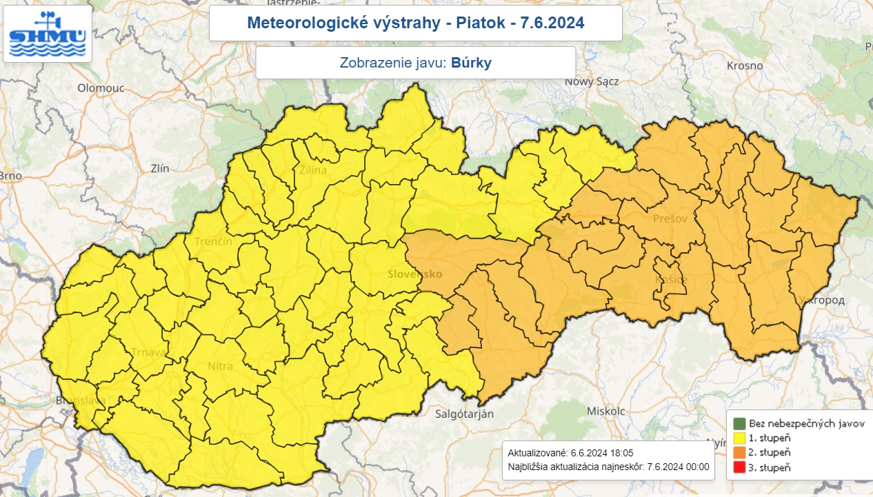 Meteorológovia vydali výstrahy: V