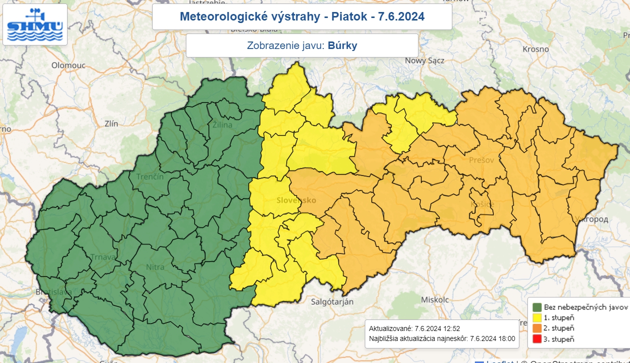 Na Slovensku úradujú silné