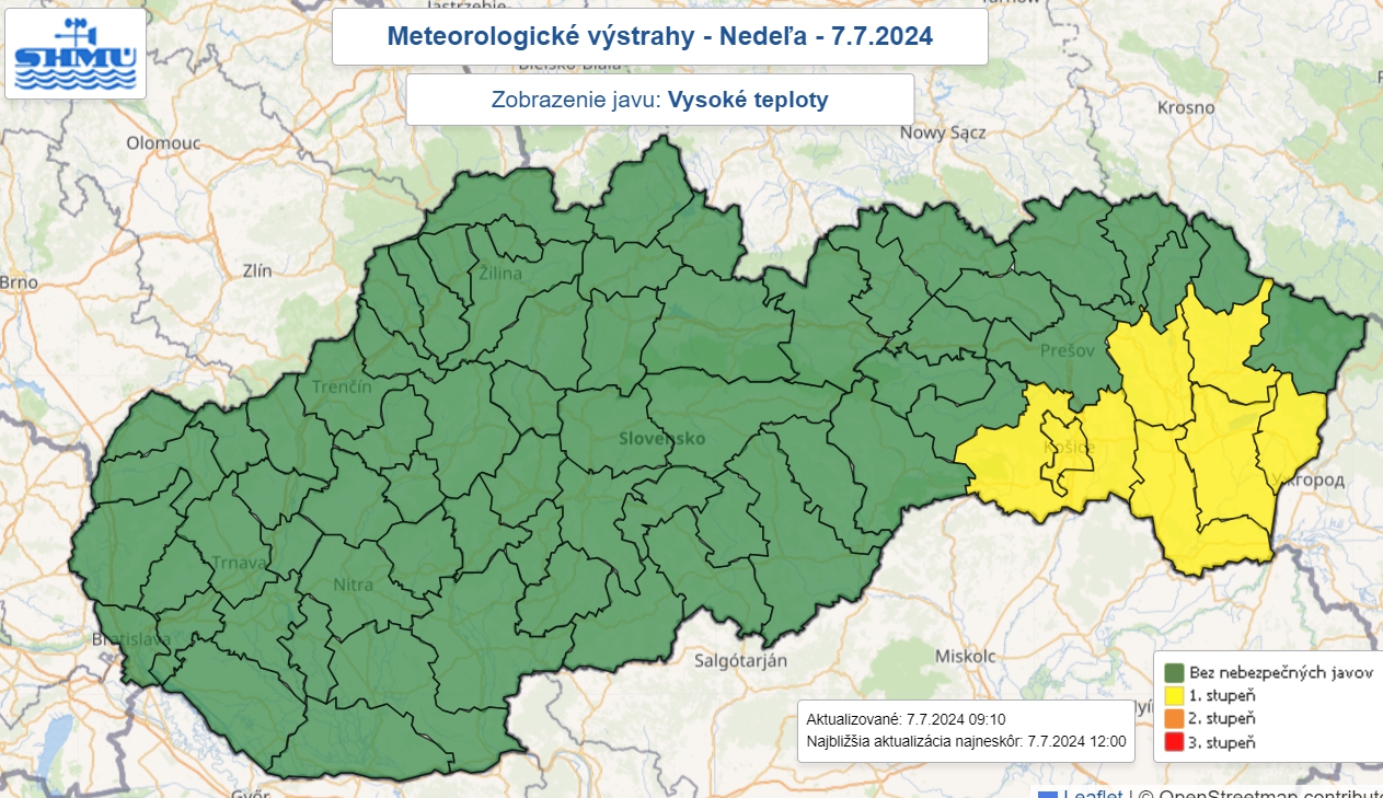 Vysoké teploty potrápia Slovensko