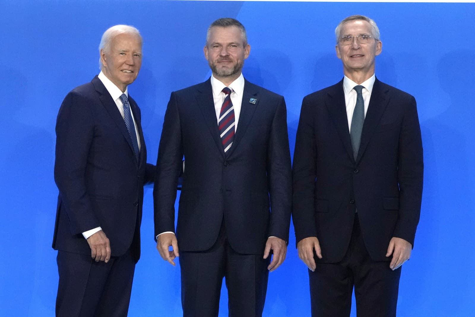 Joe Biden, Peter Pellegrini a Jens Stoltengerg