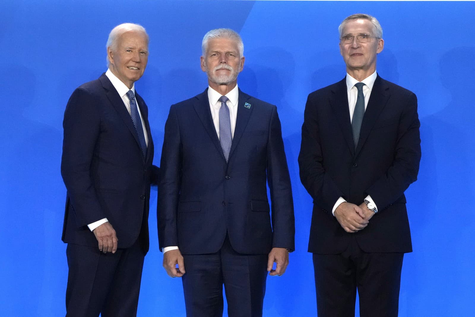 Joe Biden, Petr Pavel a Jens Stoltengerg