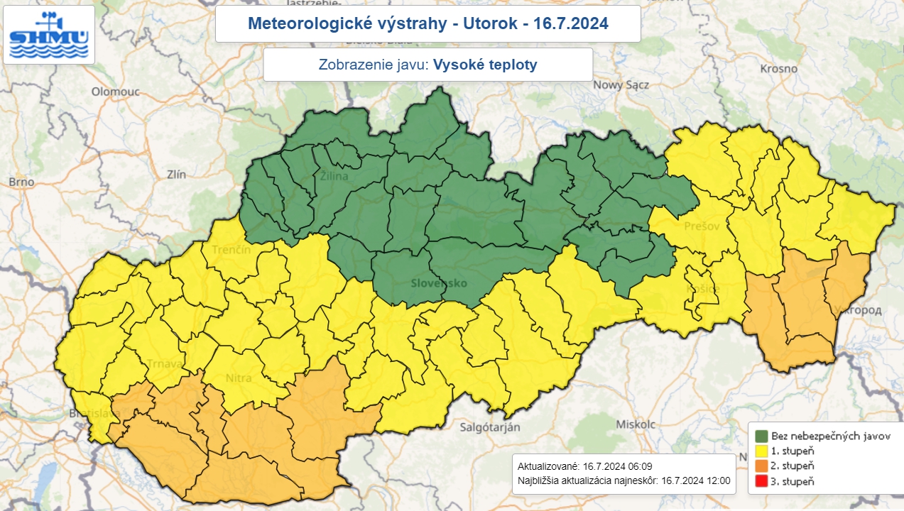 Na Slovensku bude dnes