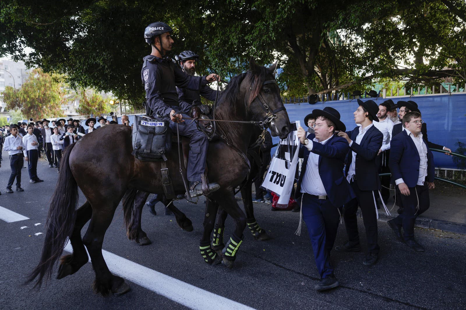 Ultraortodoxní židia pri proteste