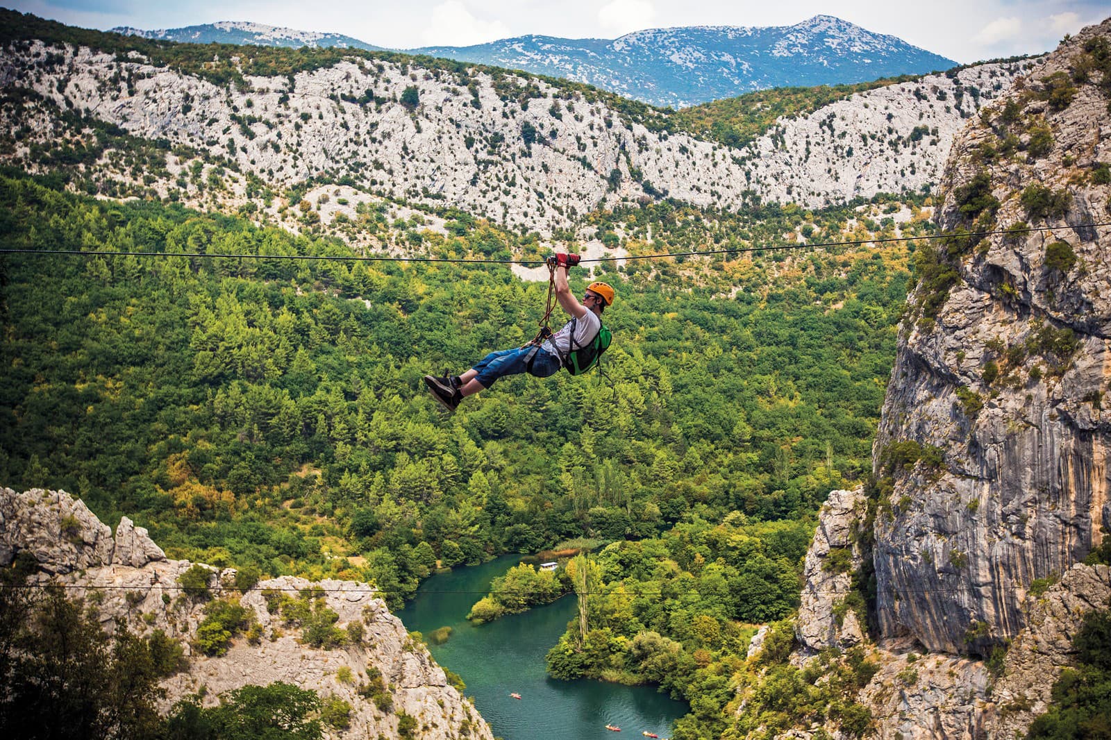 Zipline - rieka Cetina.