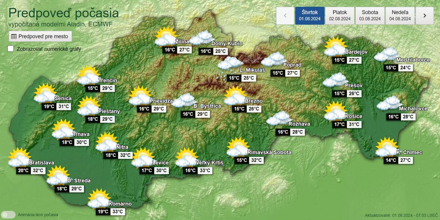 Slovensko čaká posledný horúci